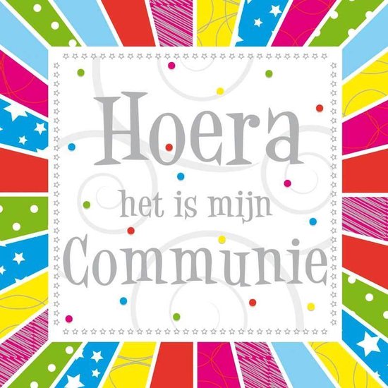 Communie Servetten Hoera - 20 stuks