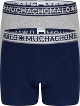 Muchachomalo boxershorts 2-pack - blauw / grijs