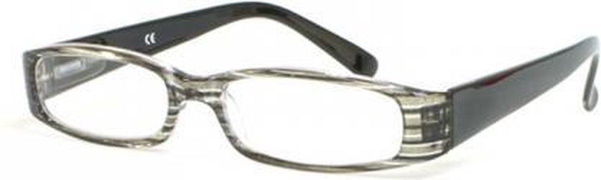 Leesbril Hip streep zwart + 3.0