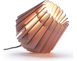 Van Tjalle en Jasper | Mini-spot tafellamp - Aged Pink | Bouwpakket | MDF (hout) | Oud Roze | E14 fitting | Laser gesneden | Sfeer licht | schemerlamp | Dutch Design
