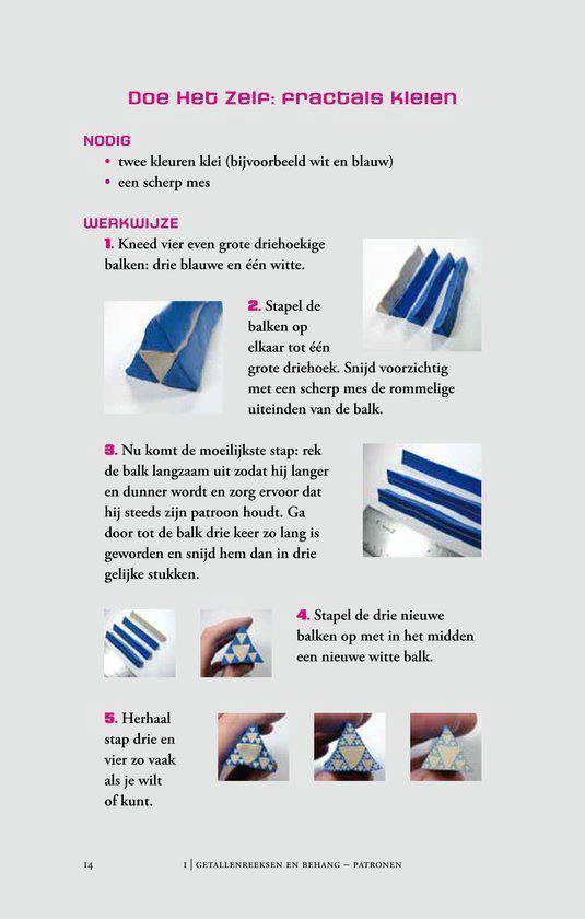 Stapsgewijze instructies voor het maken van fractals van klei, met illustraties.