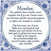 Delft Blue Spell Tile - Mother poem Delft Blue Spell Tile