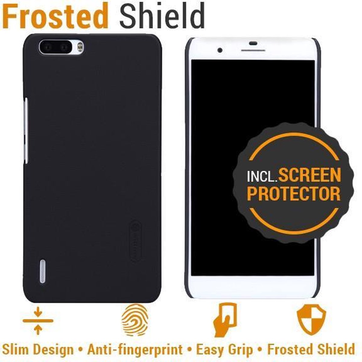 Nillkin Backcover Huawei Honor 6 Plus - Super Frosted Shield - Black