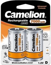 Camelion NH-D7000BP2, Batterie rechargeable, D, Hybrides nickel-métal (NiMH), 1,2 V, 2 pièce(s), 7000 mAh