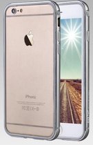 QY Grijs Aluminium en TPU bumper hoesje voor Apple iPhone 6 / 6s Plus