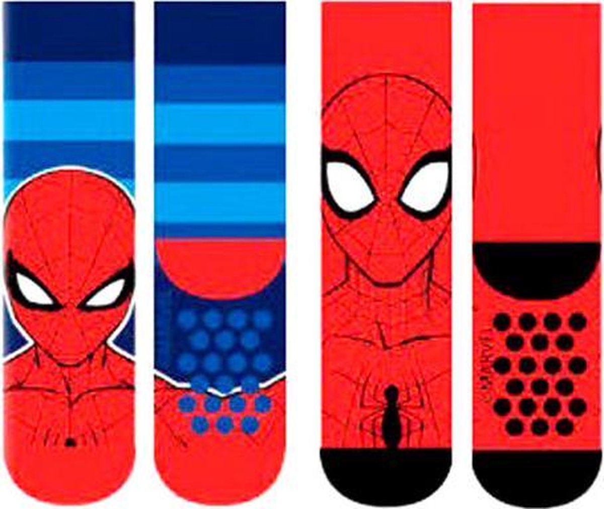 Spiderman antislip sokken maat 27/31, 2 paar assorti - Spiderman™