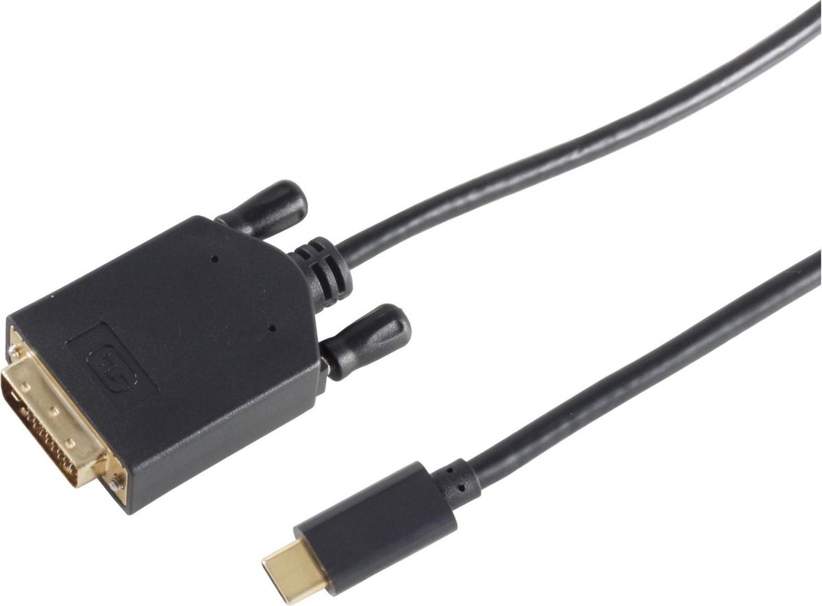 USB-C naar DVI kabel met DP Alt Mode (1920 x 1200) / zwart - 1 meter