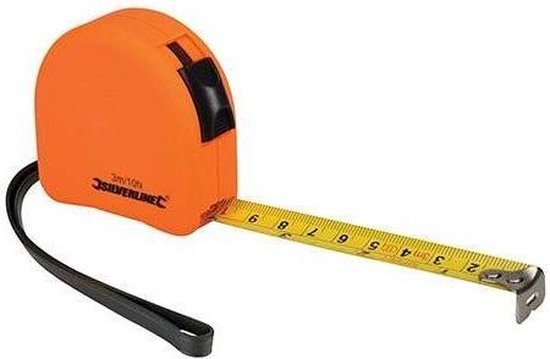 Silverline Ruban à mesurer ergonomique aux couleurs vives 5 mètres x 19 mm