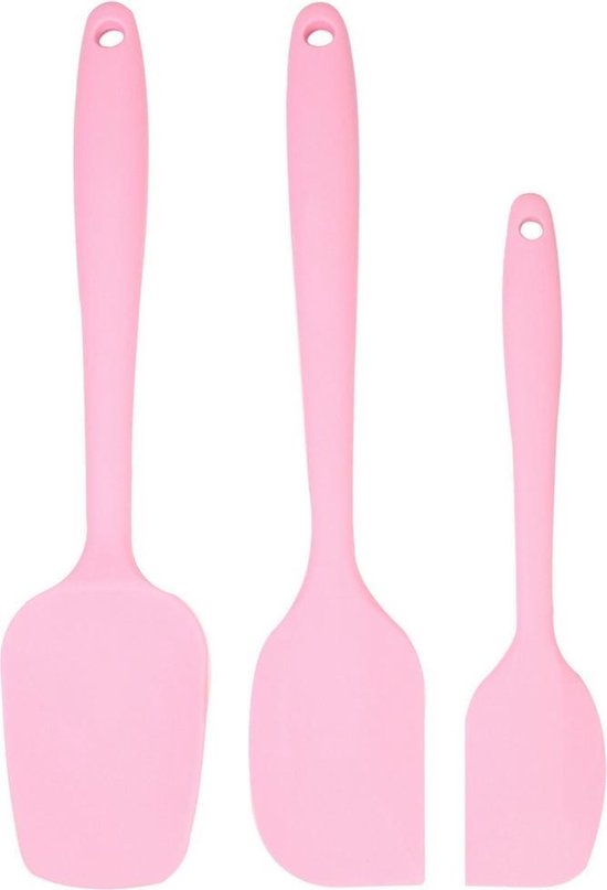 Siliconen lepel spatel 3-delige set: U-knop 315 °C hoog hittebestendig Siliconen lepel spatel 3-delige set: U-knop 315 °C hoog hittebestendig