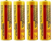 oplaadbare lithium 18650 3.7V batterij/accu per 4 stuks