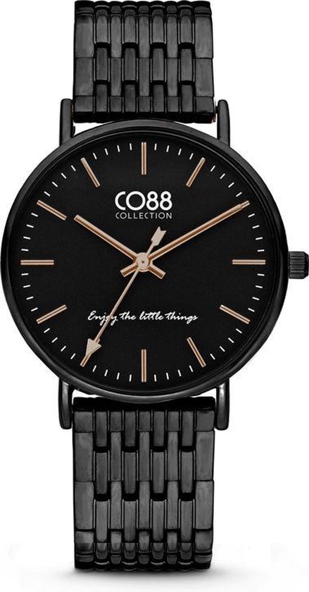 CO88 Collection 8CW-10075 - Horloge - Metalen band - zwart - Ã˜ 36 mm