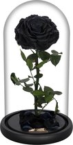 La Rose Single Black | Long Life Roos in glazenstolp | Verjaardag | Cadeau | Liefde | Woonaccessoires & decoratie