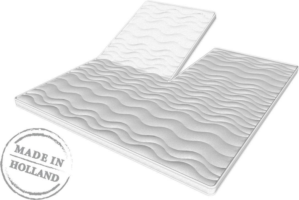 160x210 Topper - Dekmatras Met Split Traagschuim Nasa c.a. 6 cm dik