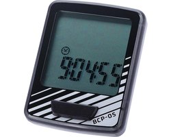 BBB Cycling Fietscomputer Bedraad - Kilometerteller Fiets - 7 functies - Snelheidsmeter Fiets - Zwart/Zilver - DashBoard 7 BCP-05