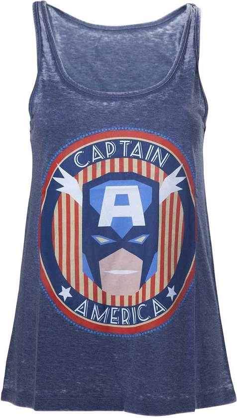 Marvel - Captain America Star & Stripes Dames Tanktop - XL