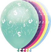 3 Jaar Feestballonnen - 5 stuks