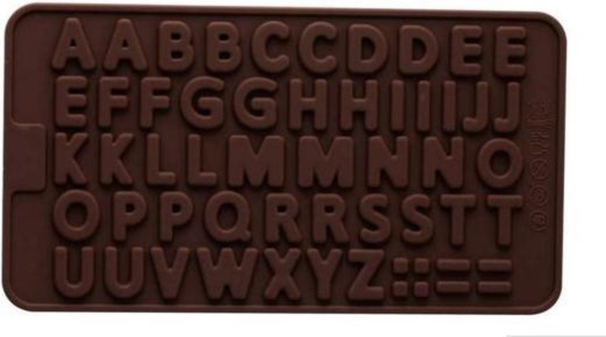Siliconen Chocoladevorm Alfabet / Ijsblokjes