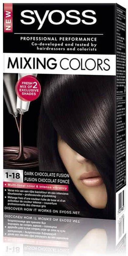SYOSS Mixing Colors 1-18 Dark Chocolat Fusion - 1 stuk | bol.com