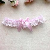Kousenband Licht Roze met Licht Roze Strik