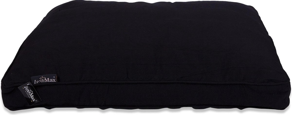 Lex & Max Hondenkussen Prof Zwart - Boxbed - 90 x 65cm