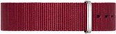Premium Bordeaux Red - Nato strap 20mm - Silver Buckle - Horlogeband Bordeaux Rood + luxe pouch