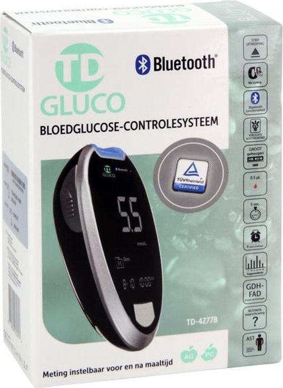 HT One TD Bluetooth glucosemeter startpakket
