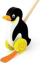 Houten duwstok penquin loopstok 58 cm