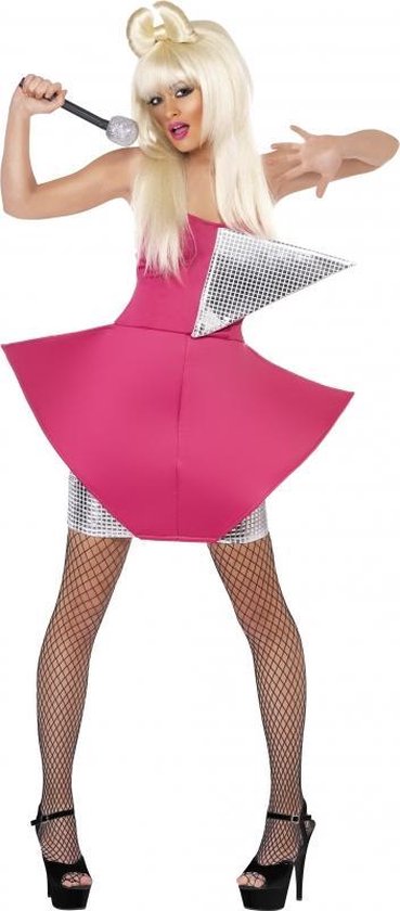 Kan worden genegeerd Seraph Kilometers Lady Gaga kostuum roze jurkje S (36-38) | bol.com