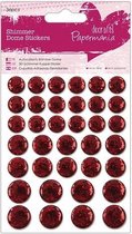 Shimmer Dome Stickers (36x) - Rood