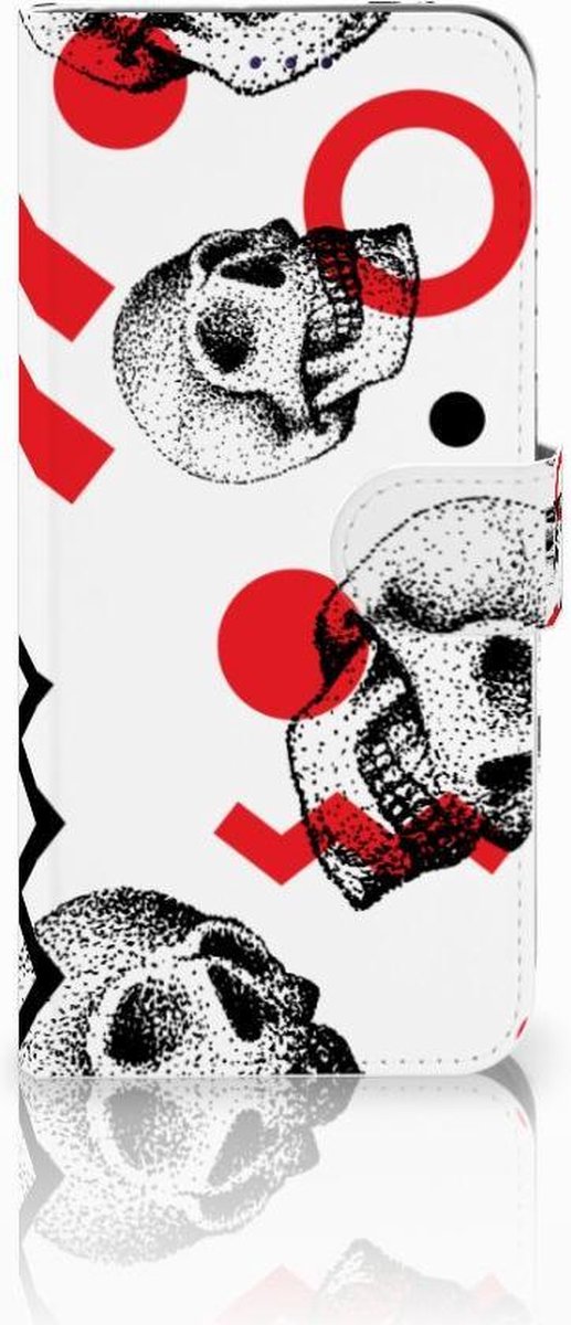 Telefoonhoesje met Naam Samsung Galaxy A50 Skull Red