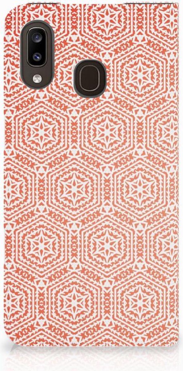 Samsung Galaxy A30 Hoesje met Magneet Pattern Orange