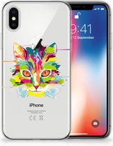 TPU Hoesje Geschikt voor iPhoneXs | X Cat Color