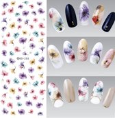 Nail art Stickers Fantasy Bloemen klaproosjes +-70 stuks