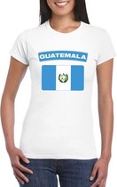 T-shirt met Guatemalaanse vlag wit dames 2XL
