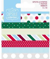 1 meter Lint (6stuks)  - Capsule -Spots & Stripes Festive