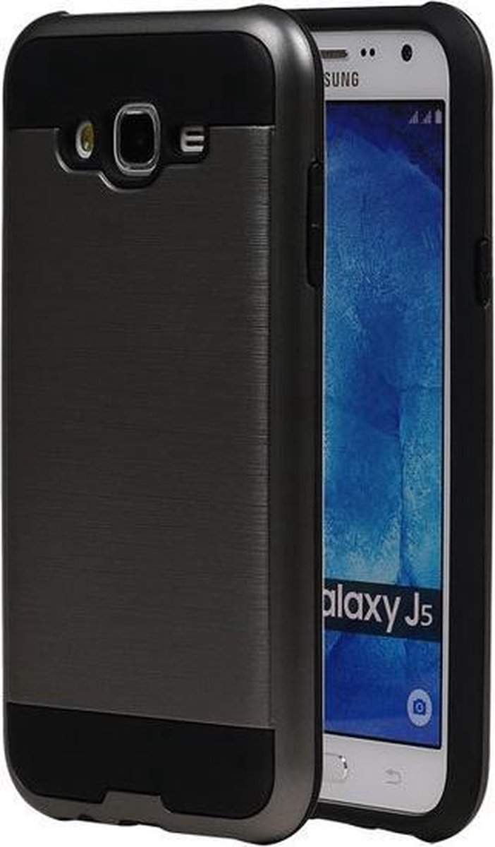 Grijs BestCases Tough Armor TPU Back Cover Case Samsung Galaxy J5 Hoesje