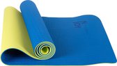 Njoy Your Sports Sportmat - Yogamat - Fitness Mat - Fitnessmat voor Thuis -  Antislip - Blauw/Geel - 183 x 61cm