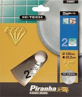Piranha Diamantblad volle rand, 125mm. - nr. 2 HI-TECH X38007