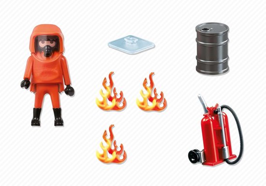 Brandweerman met gaspak / Pompier avec combinaison de feu