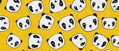 Tapis Kinder Tapis de sol pour chambre d'enfants Panda - Lavable - Antidérapant - 150 x 65 cm