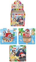 Uitdeelcadeautjes - Puzzel: Piraten, 13 x 12 Cm in Traktatiebox (108 stuks)