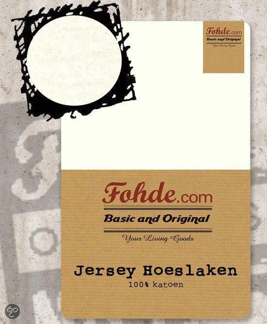 Fohde Hoeslaken Jersey hoeslaken - 80 X 210 cm - Beige | bol.com