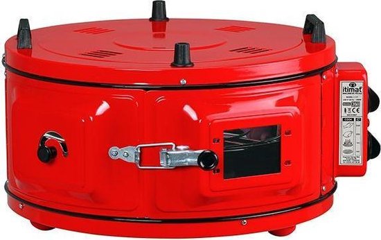 Itimat elektrische ronde oven 'Rood' inclusief ovenschaal Ø40cm | bol.com