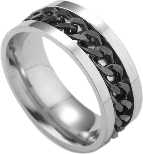 Montebello Ring Arie Black - 316L Staal - Kabel - 8mm - Maat 63-20mm