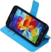 Blauw Samsung Galaxy S5 TPU wallet case - telefoonhoesje - smartphone hoesje - beschermhoes - book case - booktype hoesje HM Book