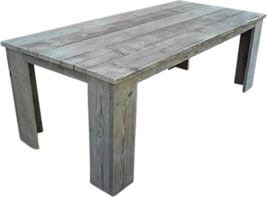 Steigerhouten tafel - 250x100x78h - bruin - oud steigerhout | bol.com