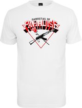 Mister tee gangstas of paradise in kleur wit t-shirt in maat M