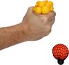 Afbeelding van het spelletje Oranje Anti-Stressbal in Zwart Net – 8cm | Versterking van Hand Pols en Onderarm | Stress Speelgoed
