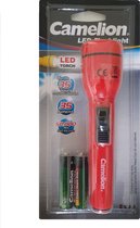 Camelion zaklamp inclusief 2x AA batterijen - Rood