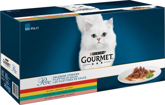Gourmet Perle Mini Filets - Kattenvoer Kip, Konijn, Rund & Zalm